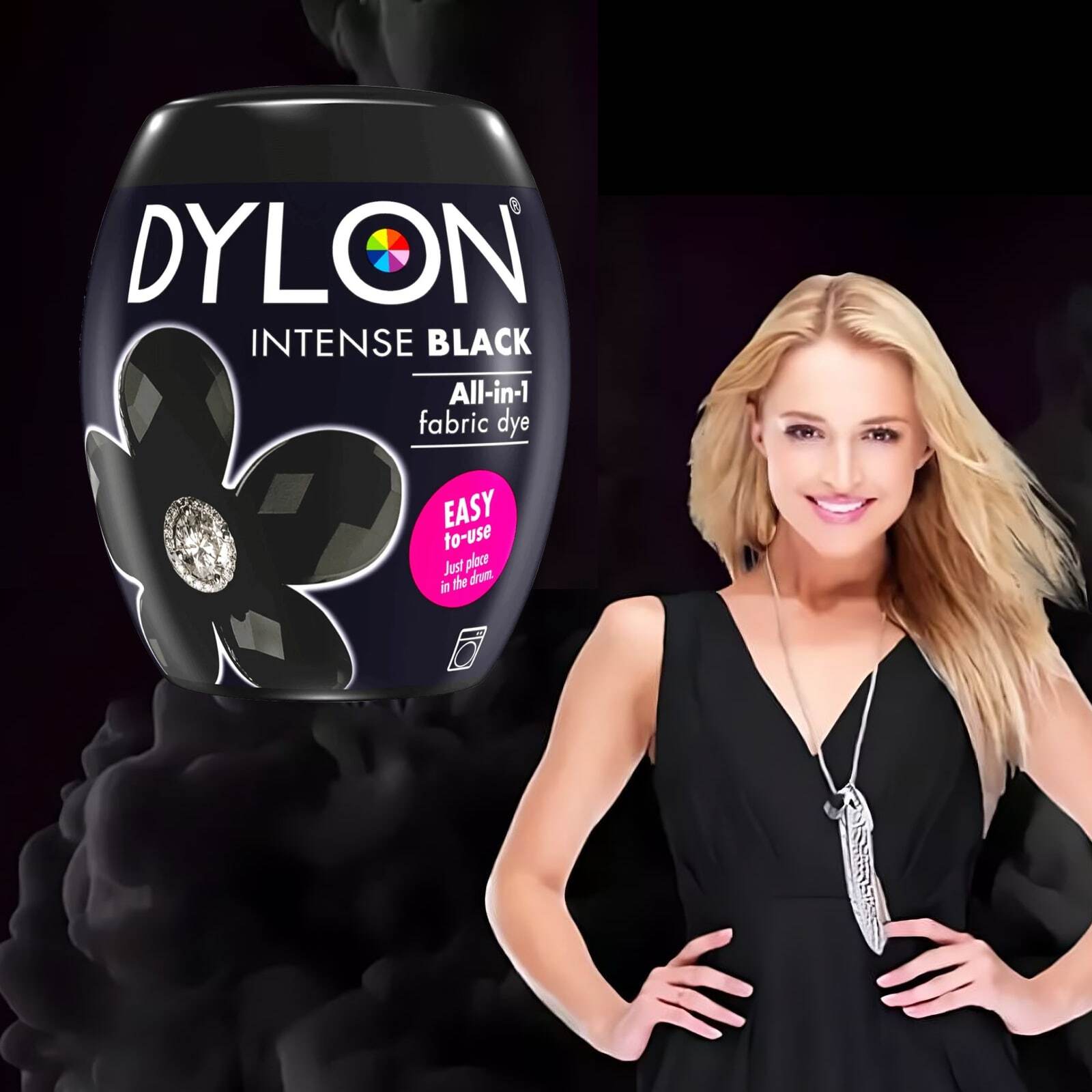 Dylon Intense Black Fabric Dye - Machine Dye Pod