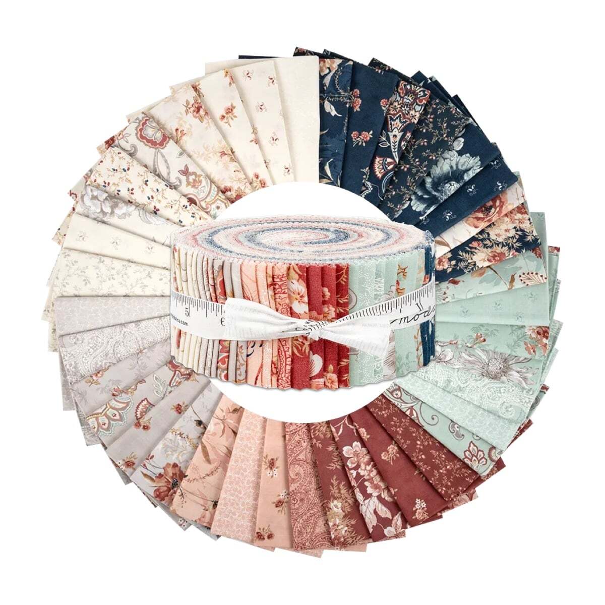 Moda Patchwork Fabric 3 Sisters Sandalwood Jelly Roll Shabby Chic