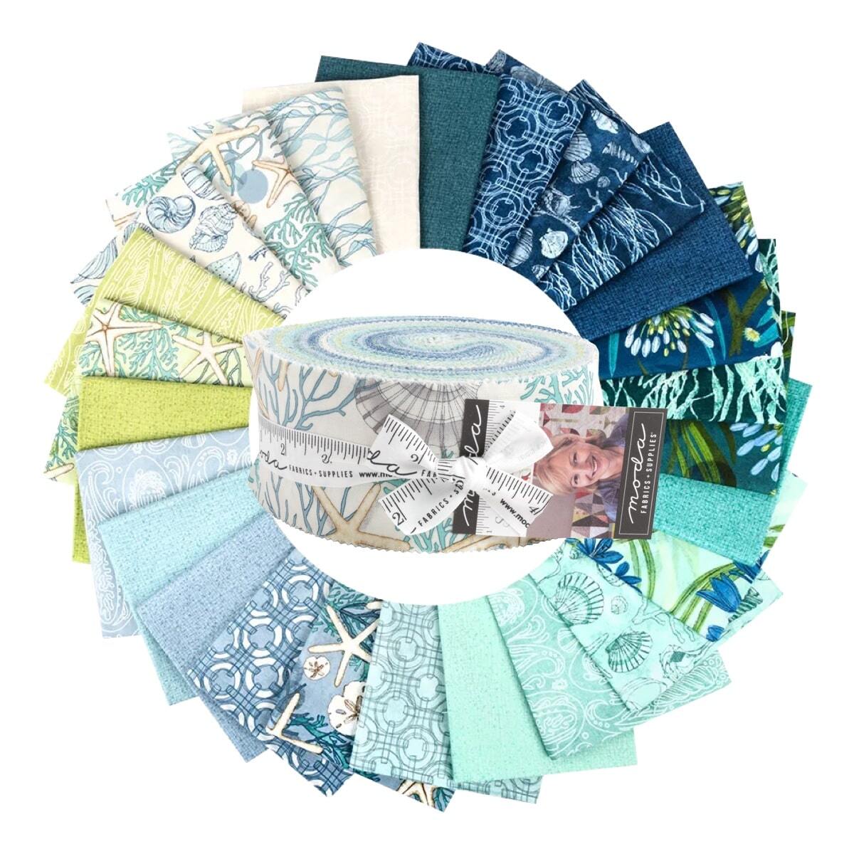 Moda Patchwork Fabric Serena Shores by Robin Pickens Jelly Roll Sew