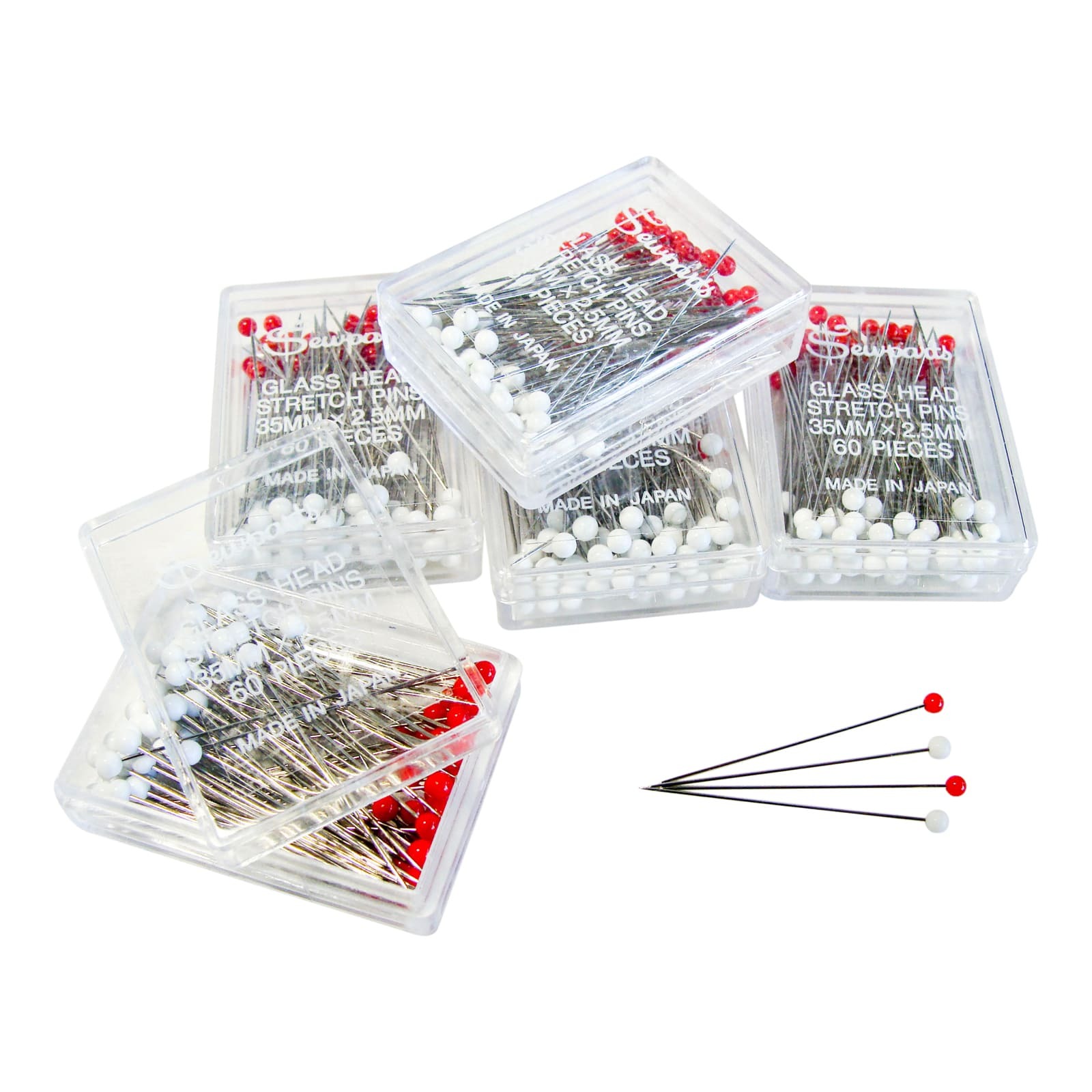 100x Sewing Pins 34mm Glass Ball Head Pins Clothes Pin for Dressmaking Jewelry