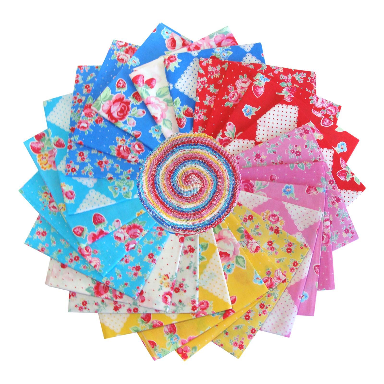 Flower Sugar Rose Kiss Sushi Roll 42 2.5-inch Strips Jelly Roll Lecien