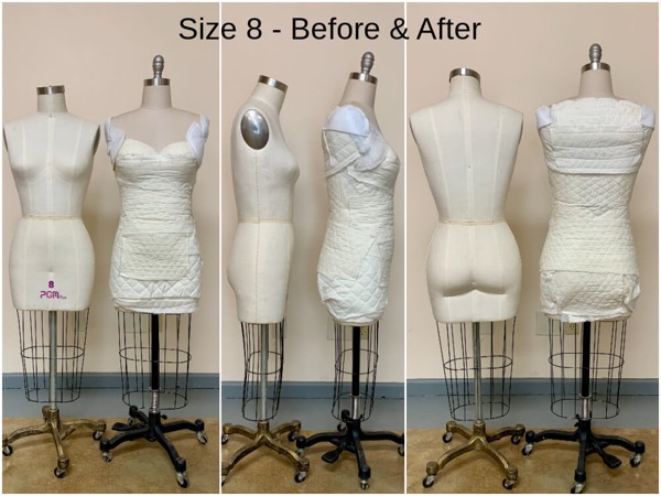 Size 8 - before and after