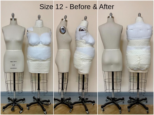 Size 12 - before and after