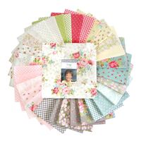 Little Rose Polka Dot Amberley Multiple Sizes White Moda Fabric Cotton